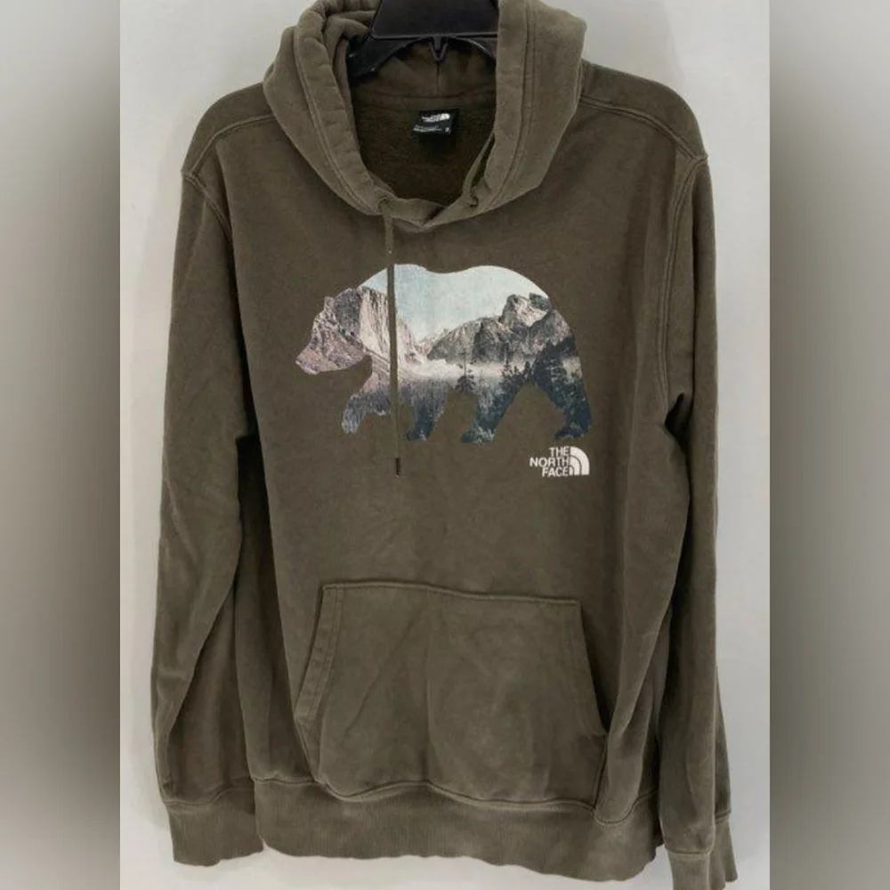 The North Face Men's Bearinda Pullover Hoodie Olive Green Size M Used Exc